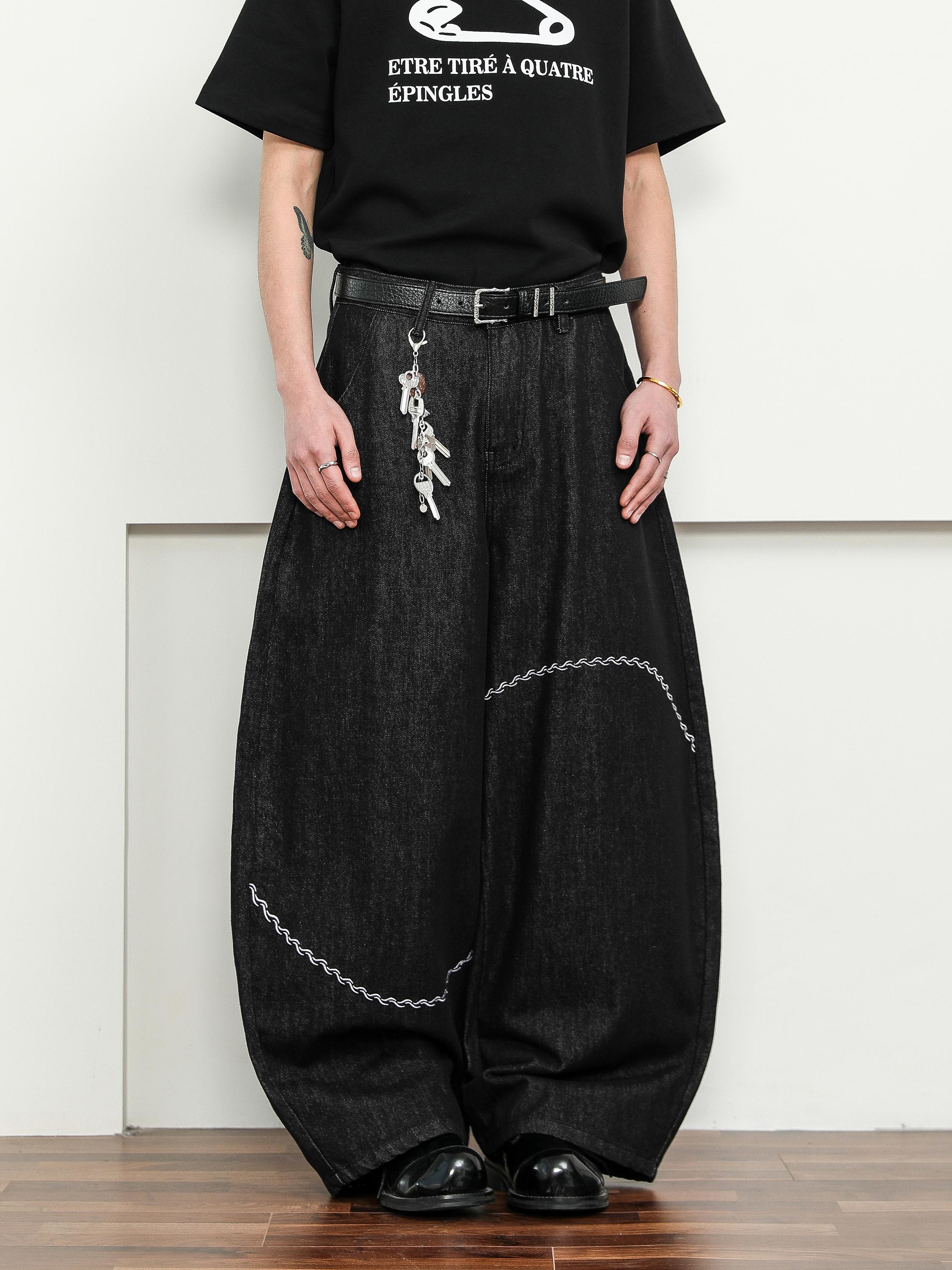 FLYOFF niche arc embroidery Danny scimitar jeans