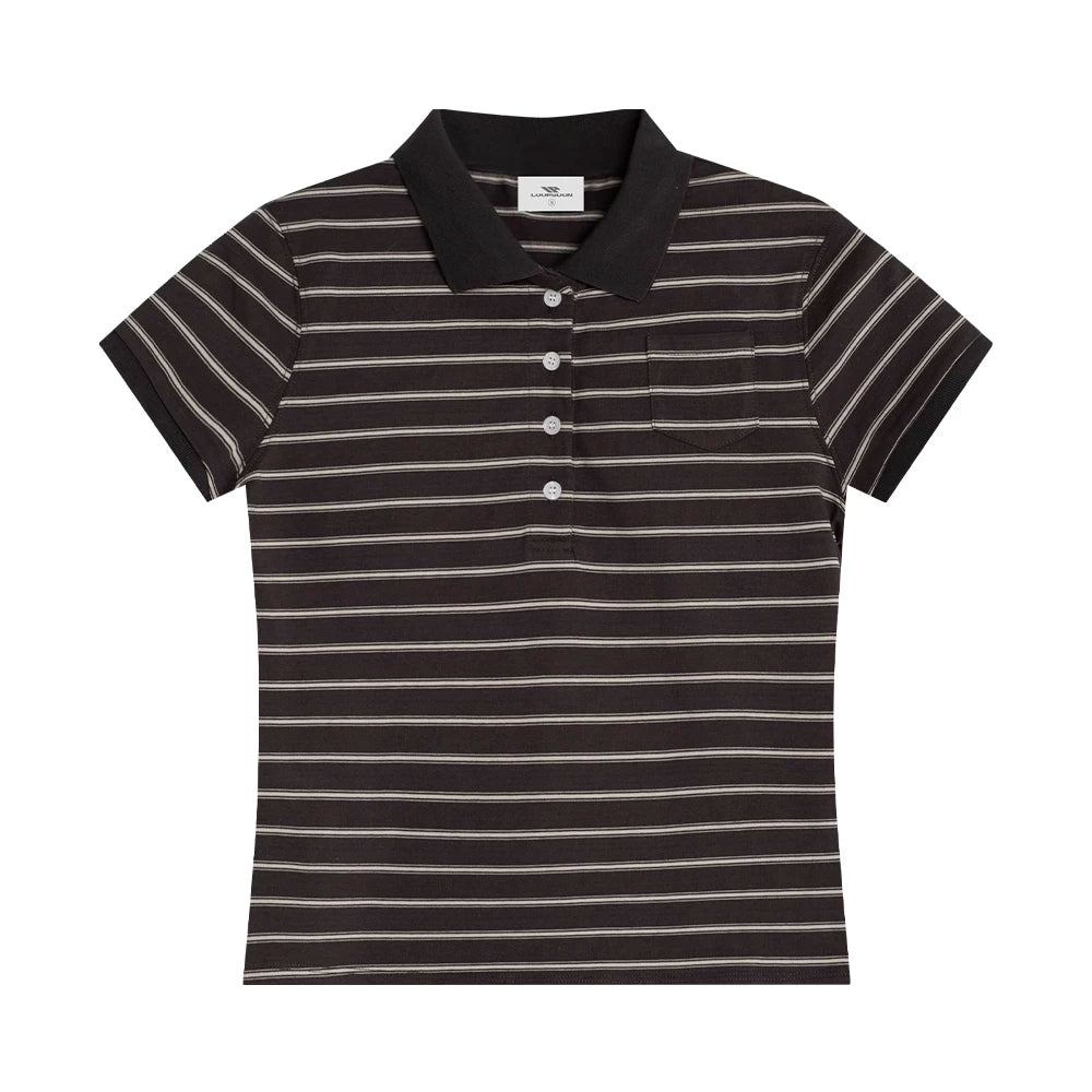 Loopsoon Vintage Striped Pocket Versatile Polo Tee