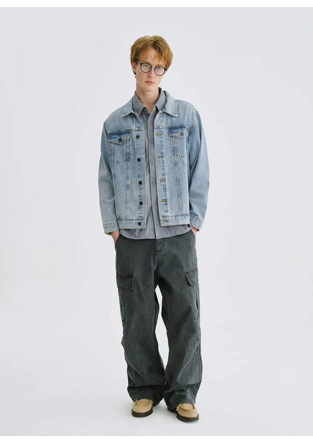 LIVINGTOWN Retro Casual Loose and Old Overalls
