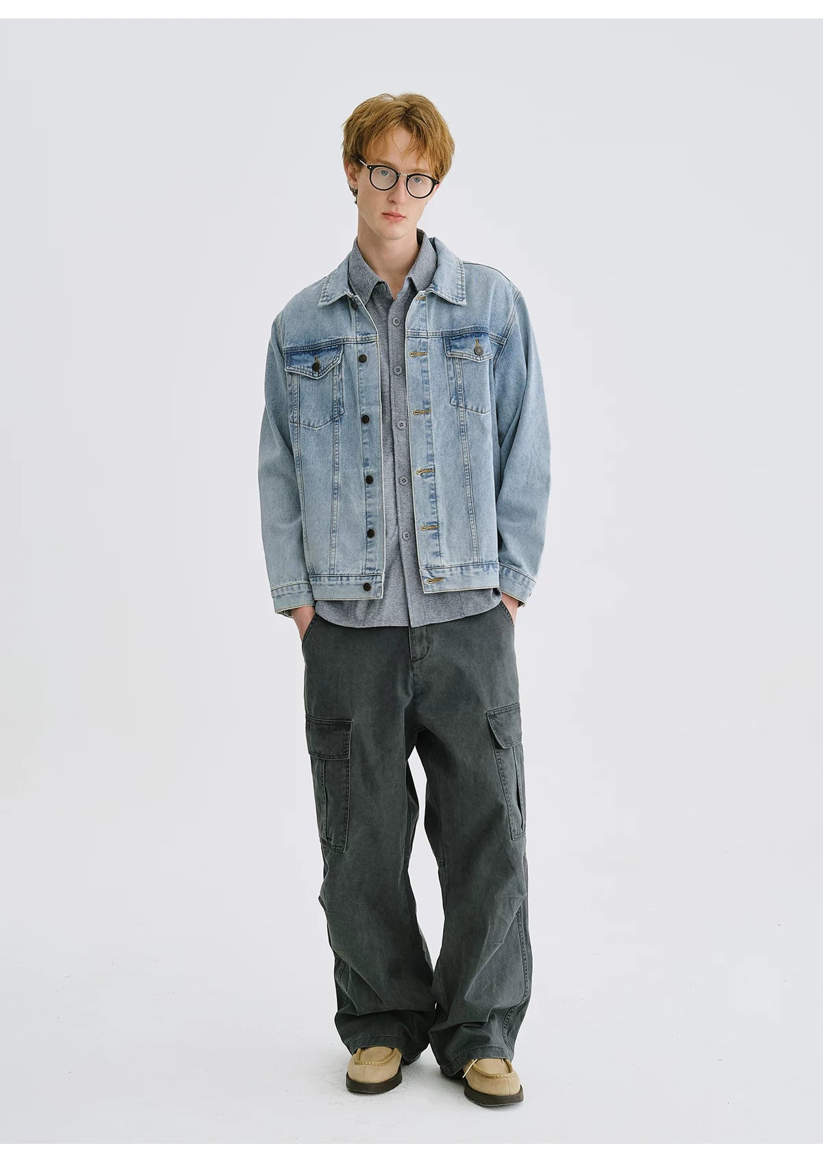 LIVINGTOWN Retro Casual Loose and Old Overalls