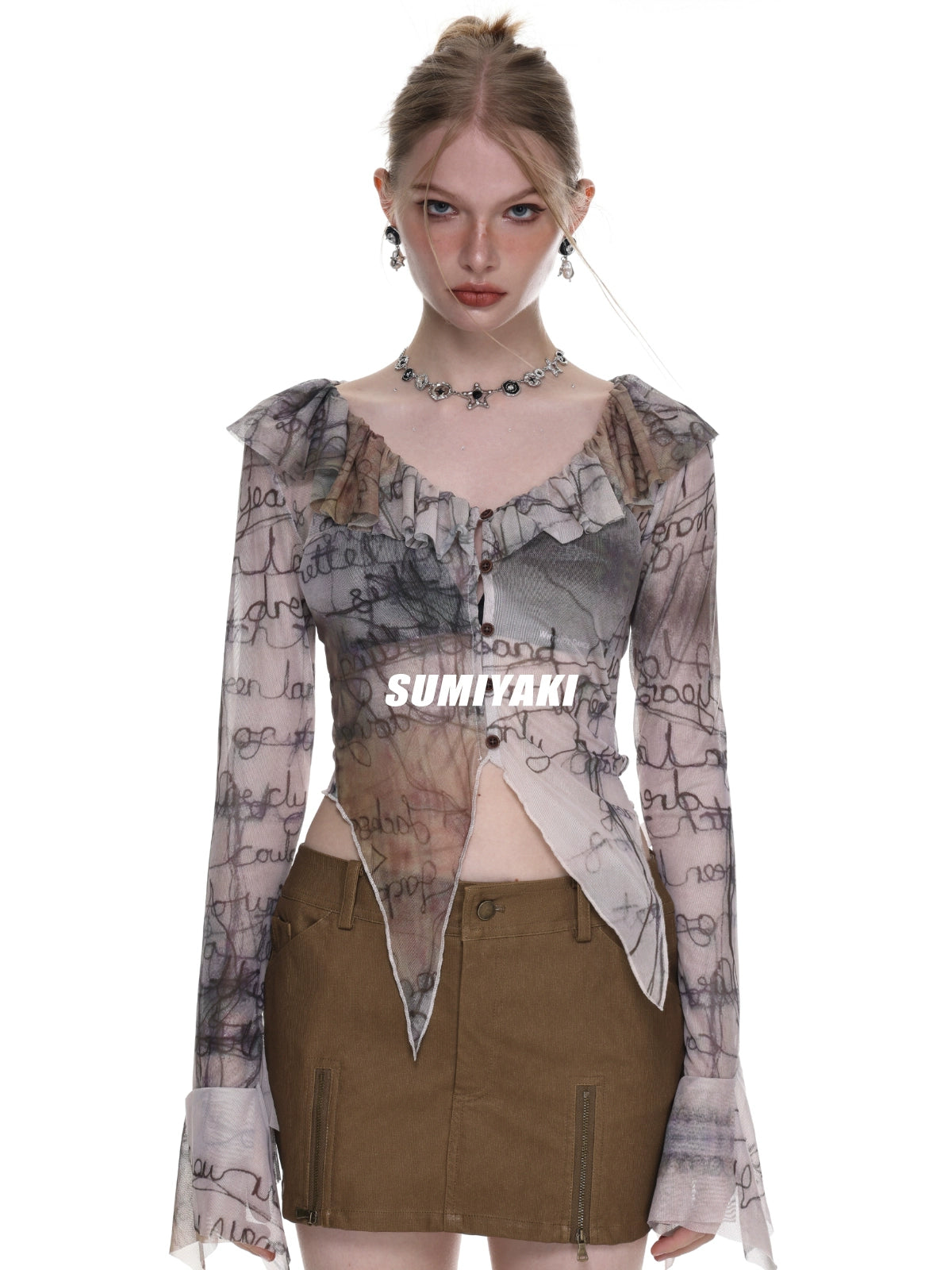 SUMIYAKI Vintage Star Button Clavicle Chain