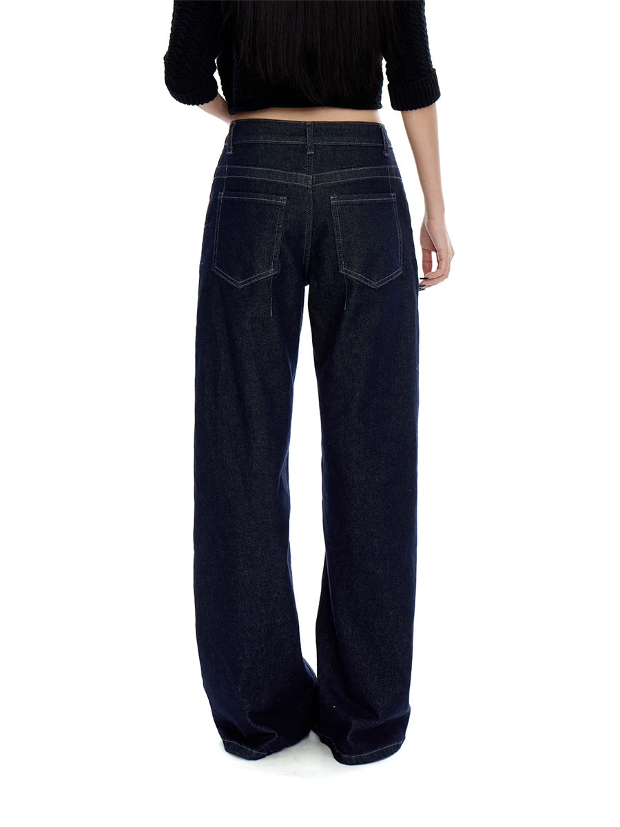 WITHMIN Low-rise Slim Straight Jeans