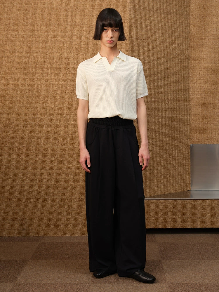 JCAESAR Soft Waxy Soft Straight Loose Sweatpants