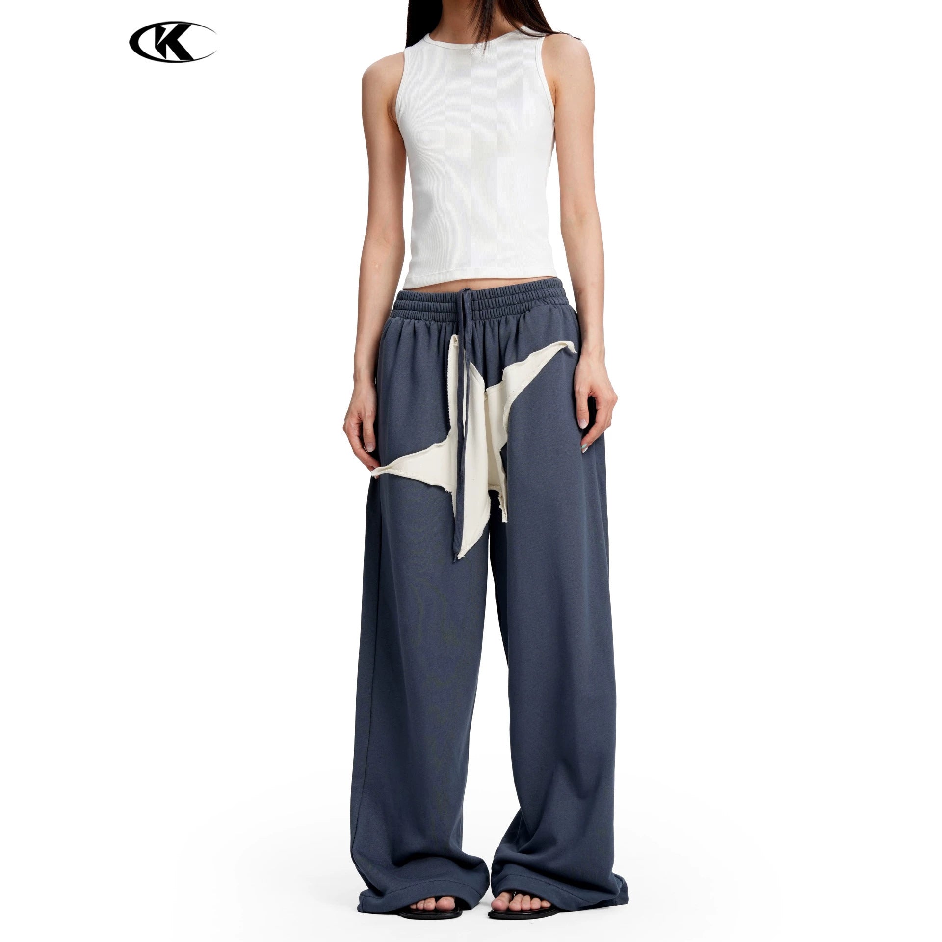 11KN Loose Five-star Printed Sweatpants