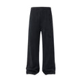 UNF Fleece Thickened Silhouette Straight-leg Pants