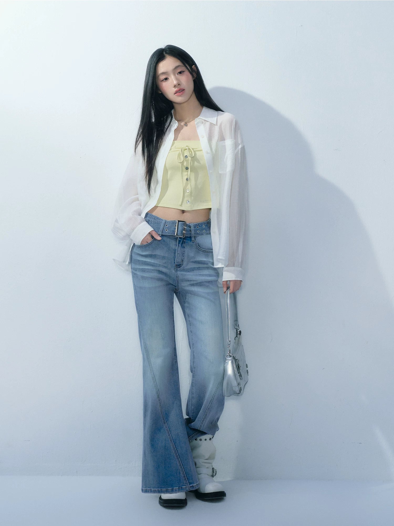 Ablueberry Versatile High-waisted Jeans