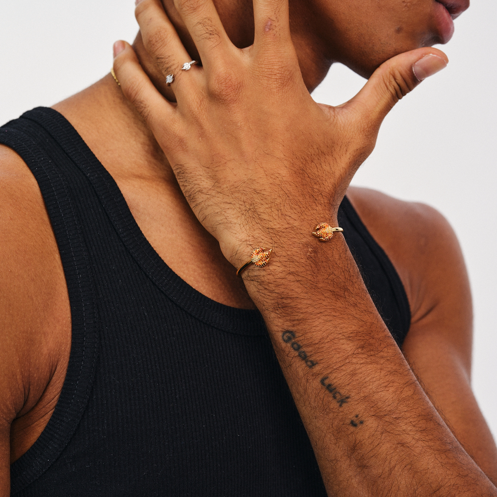 BURNIN  Small Flame Diamond Bracelet