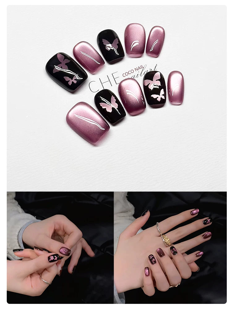 Coco Temperament Light Luxury High Sense White Handmade Manicure Wear Nail