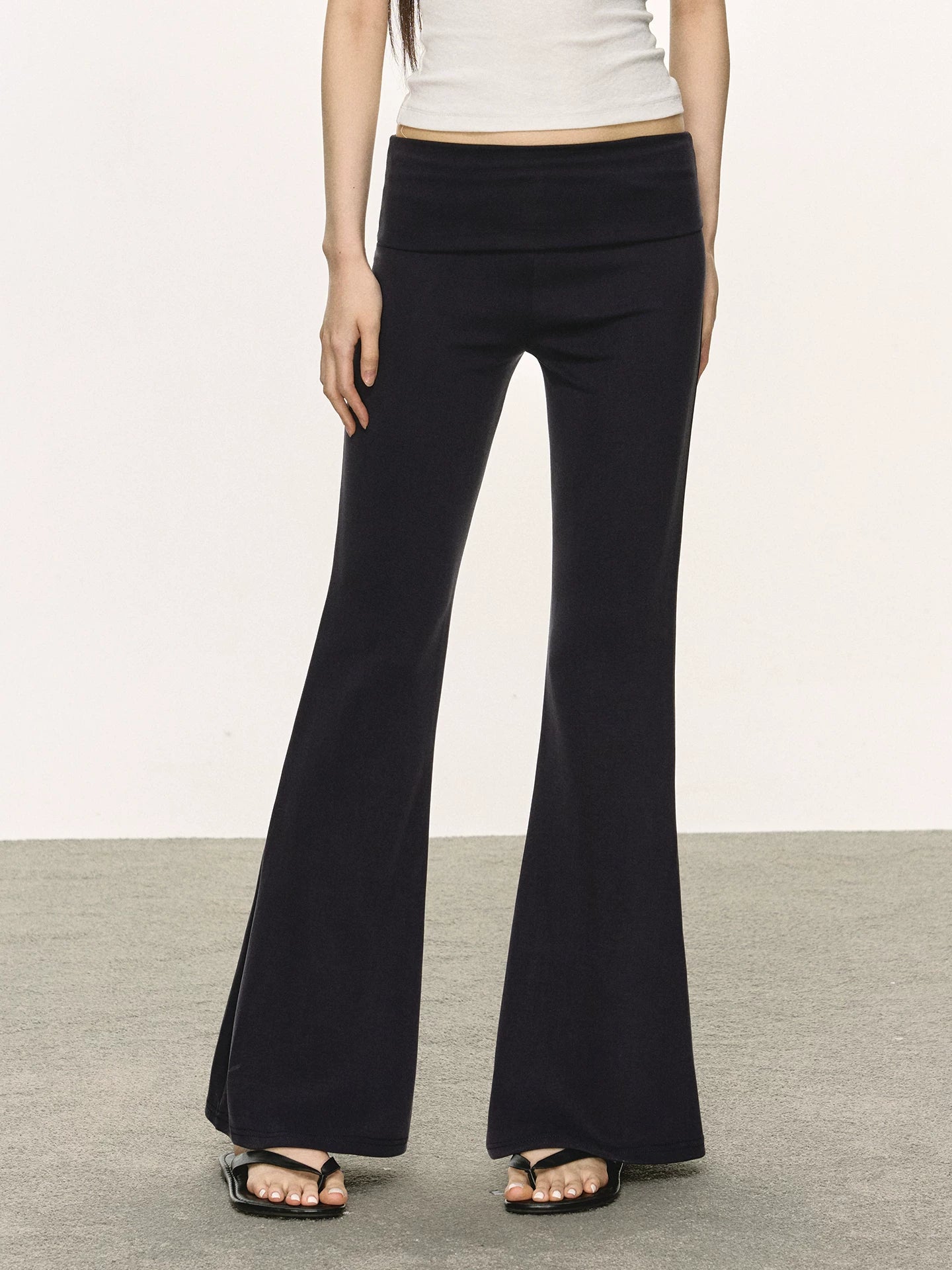 Anna Aneae Vintage Micro-pull Casual Pants