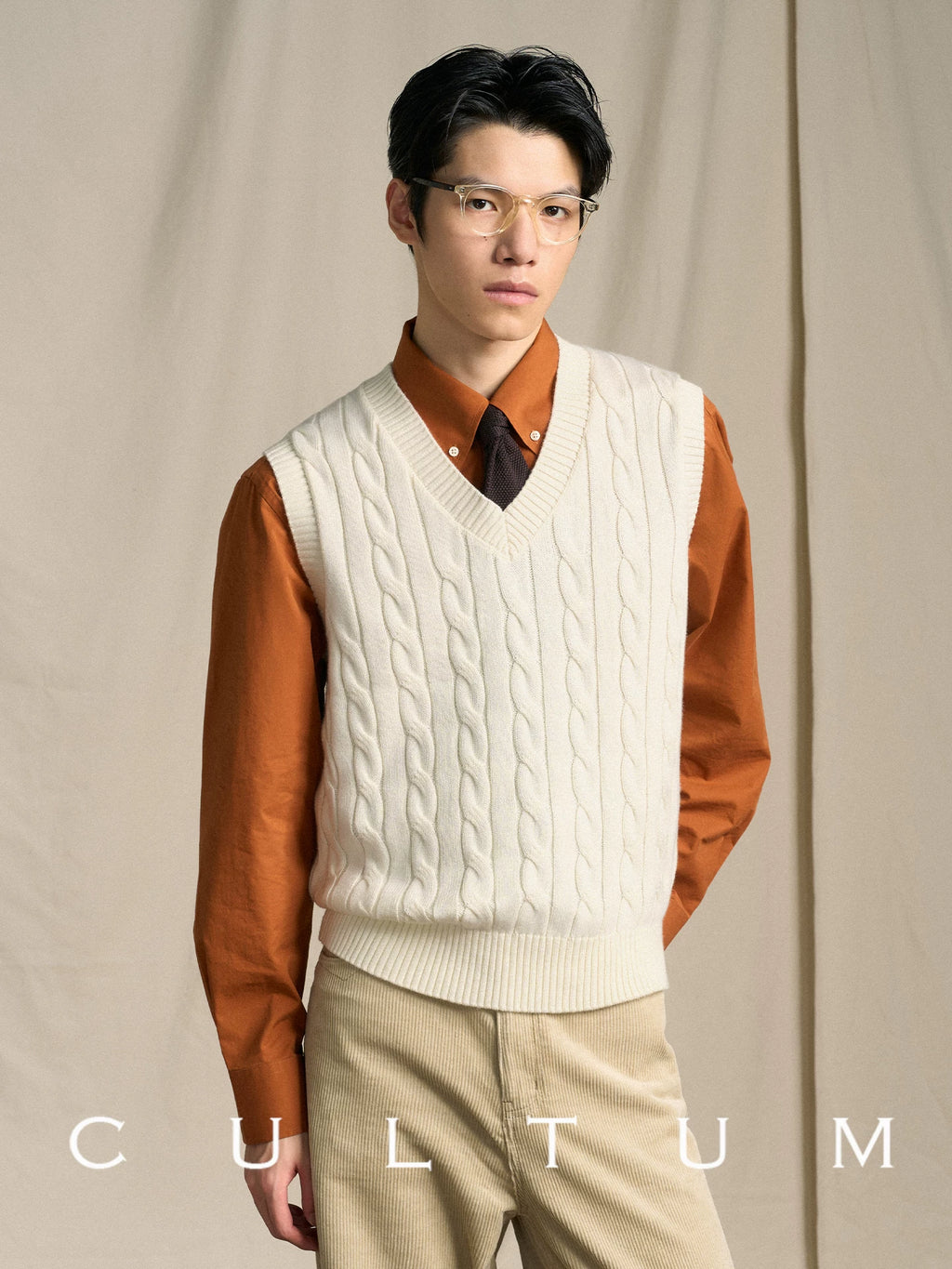 CULTA College Vintage Twisted Knitted Vest