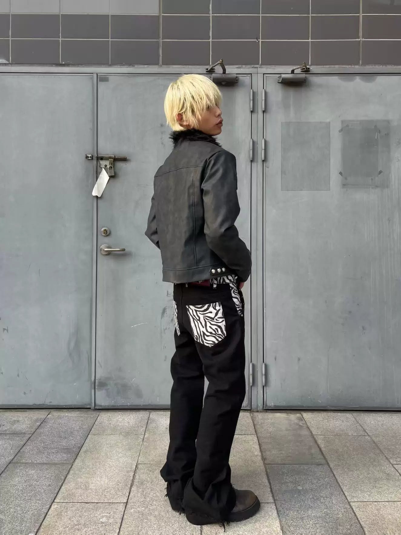 DETW 25AW * Hediboy zebra stitching double trousers