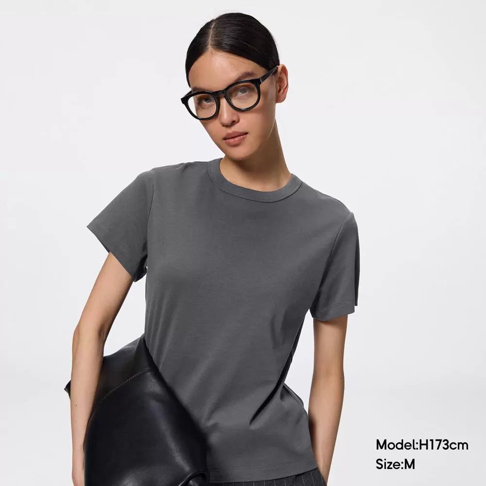 GU Round Neck Loose Casual Tee