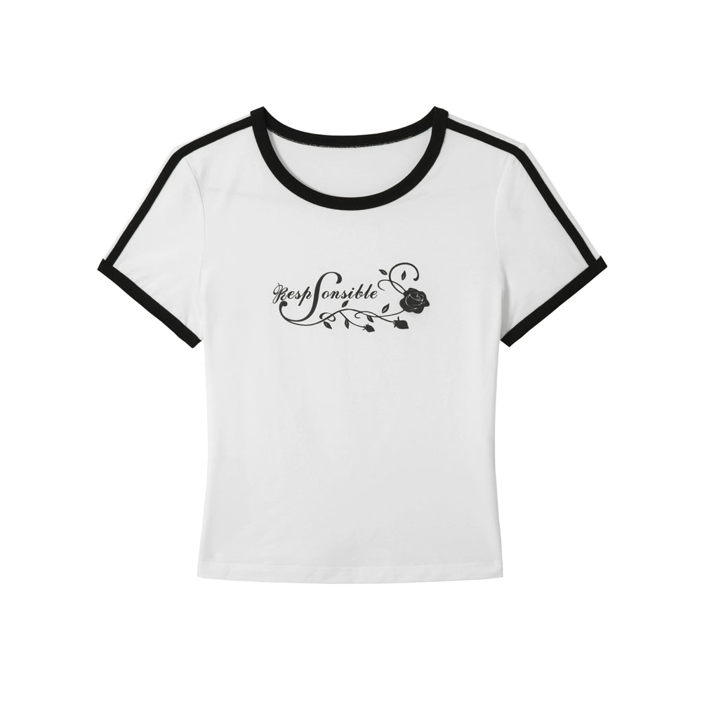 RPB BRAND Rose Simple and Versatile Tee