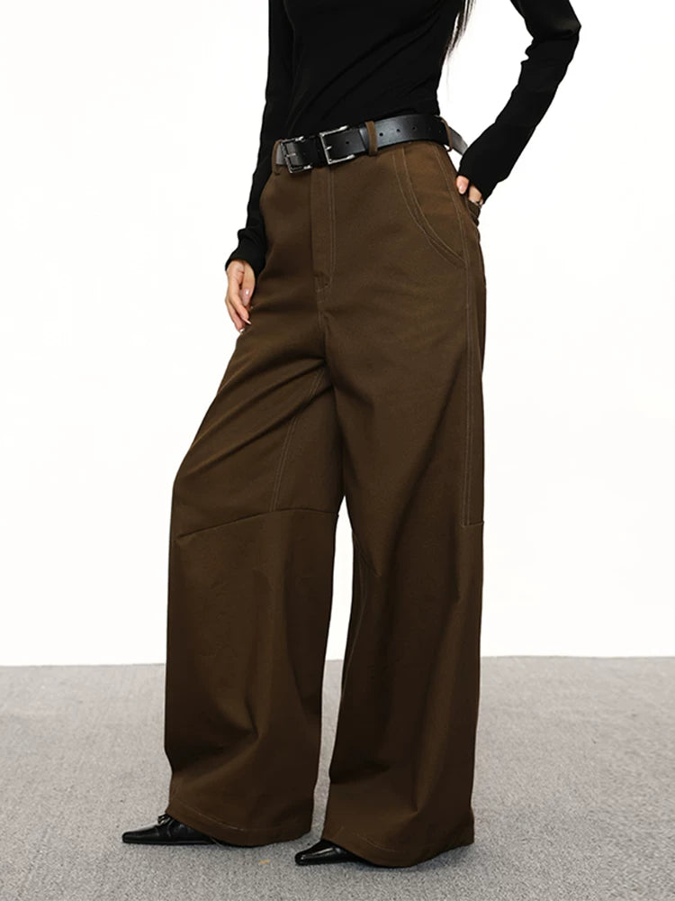 Cherry Melody Retro Loose and Thin Wide-leg Jeans