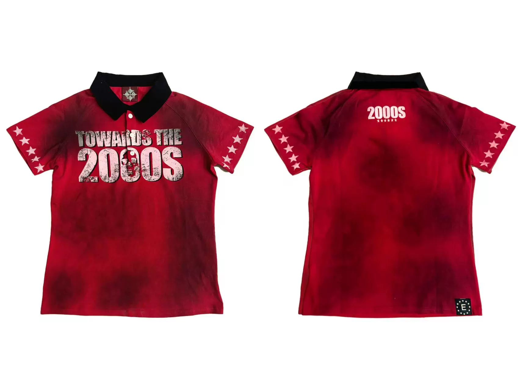 DETW Niche Basic Washed and Old Color Matching POLO Shirt