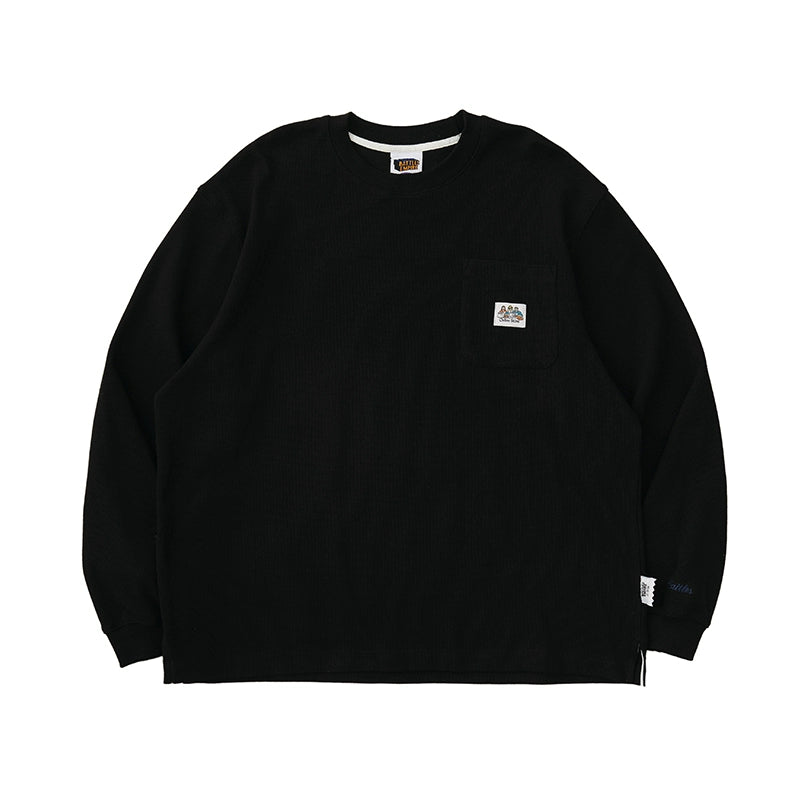 Battles Waffle Embroidery Bottom Long Sleeve