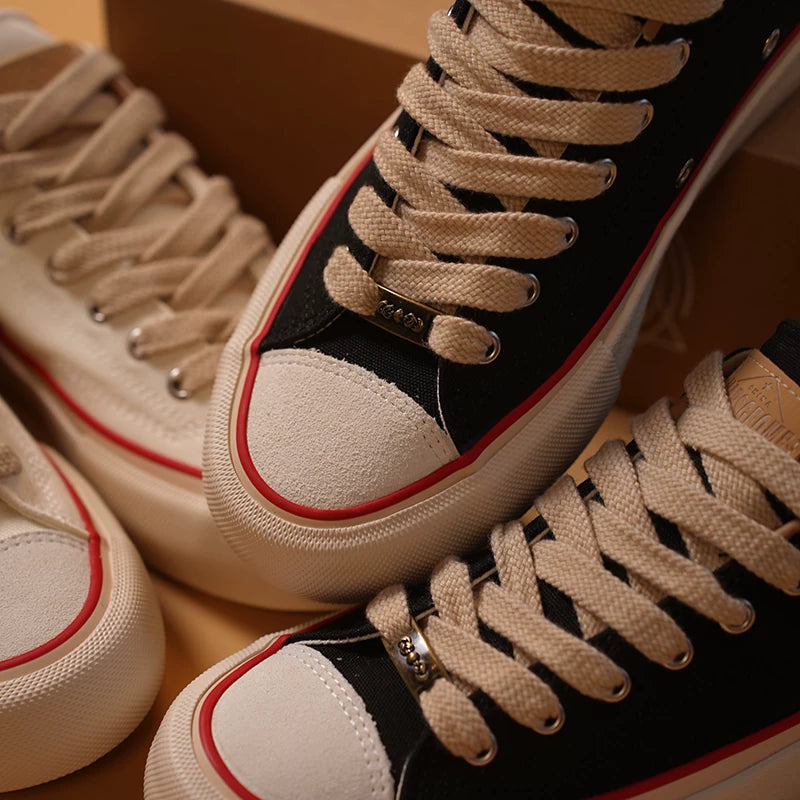 MARS GEOME Men's and Women's Same Trend Board Shoes Wide Version Canvas Shoes