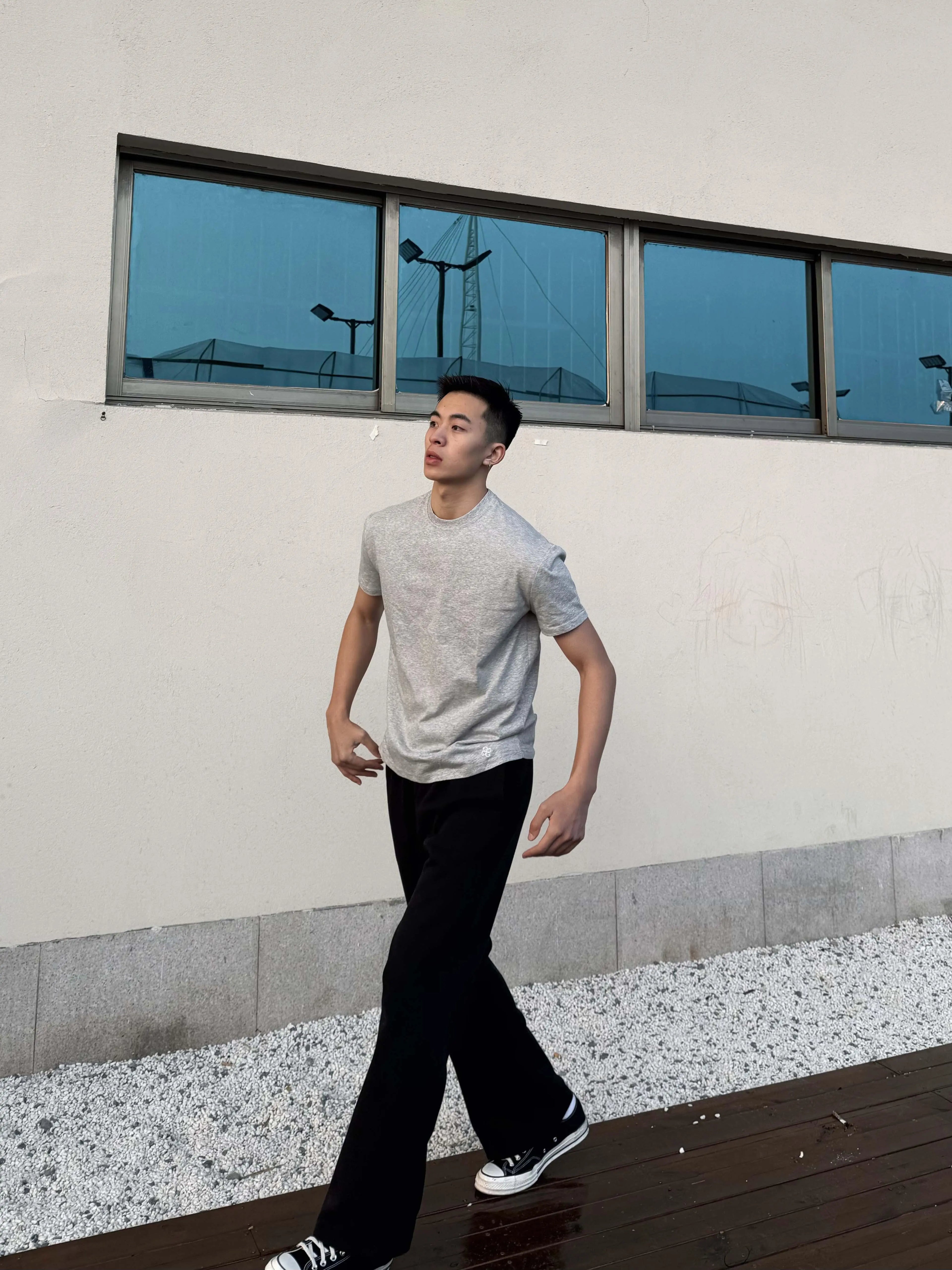 GTAL Embroidery Moisture-absorbing Quick-drying Round Neck Tee