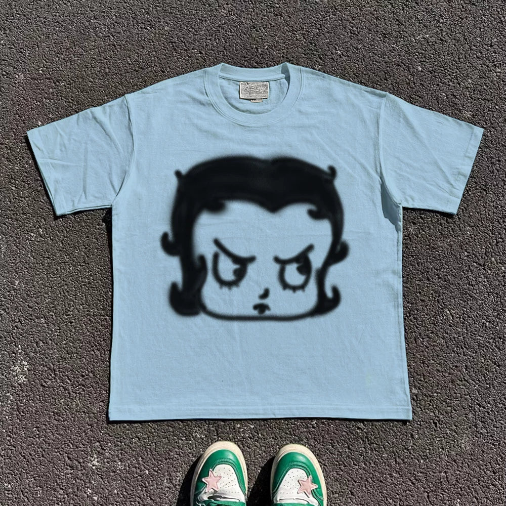 Wang Youbing Studio! Graffiti 220g 100% Cotton Tee