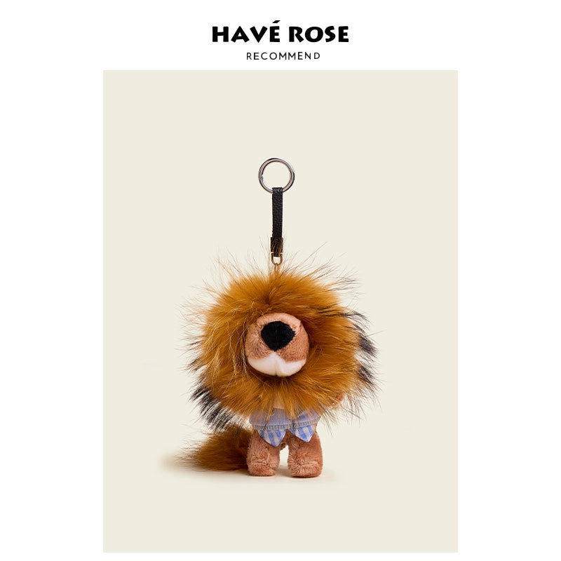 HAVEROSE Creative Plush Lion Doll Bag Pendant