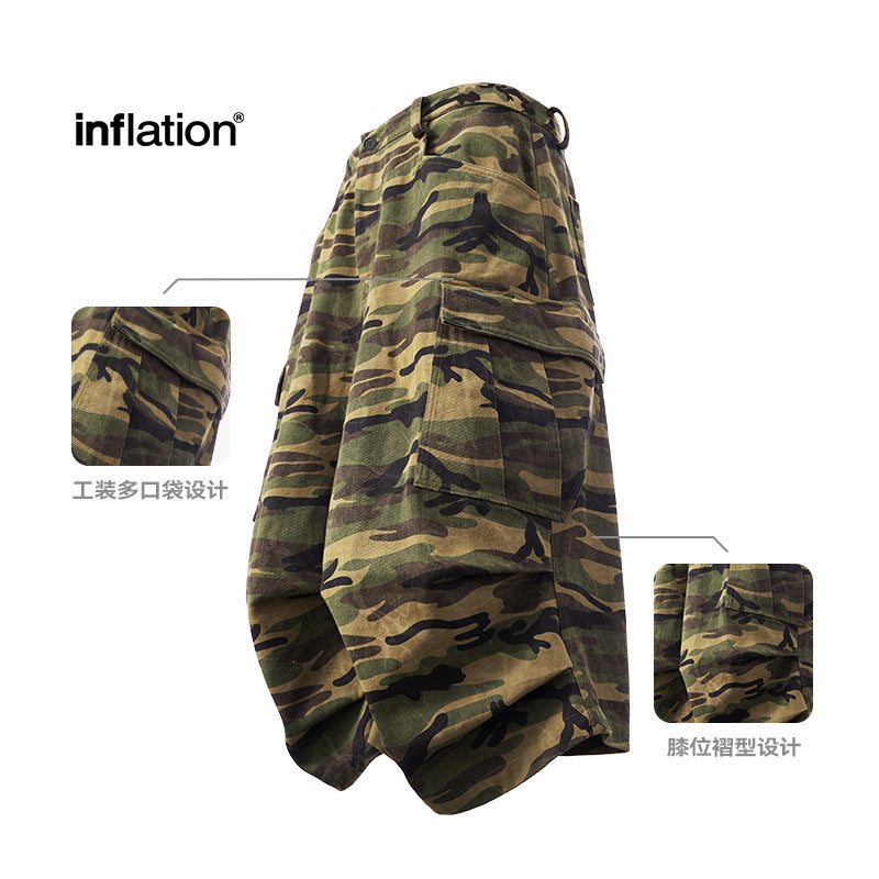 Inflation Jungle Camouflage Tooling Cropped Shorts