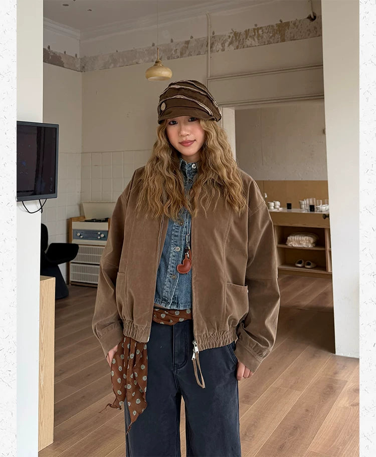 CCYE Suede Spliced Maillard Jacket