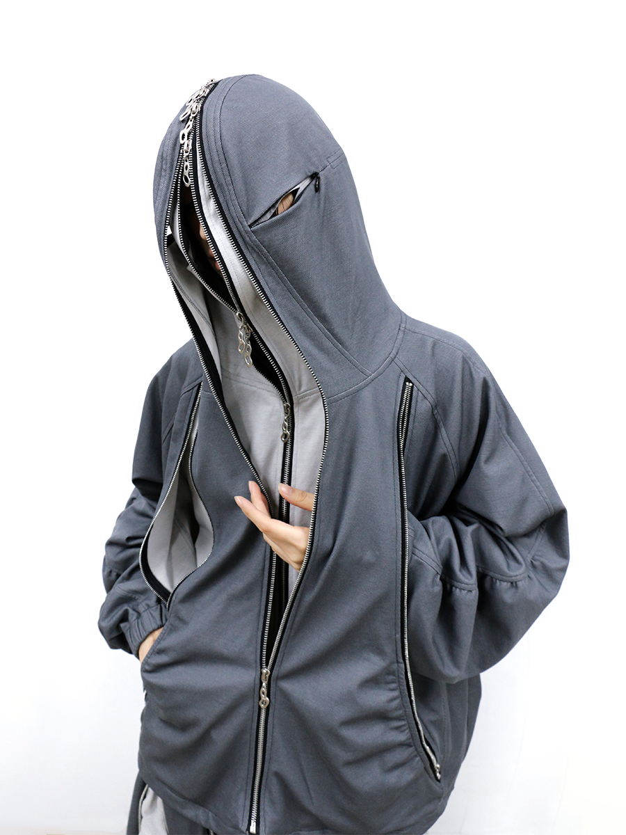 RELABEL Double-sided Spliced Sweater Jacket