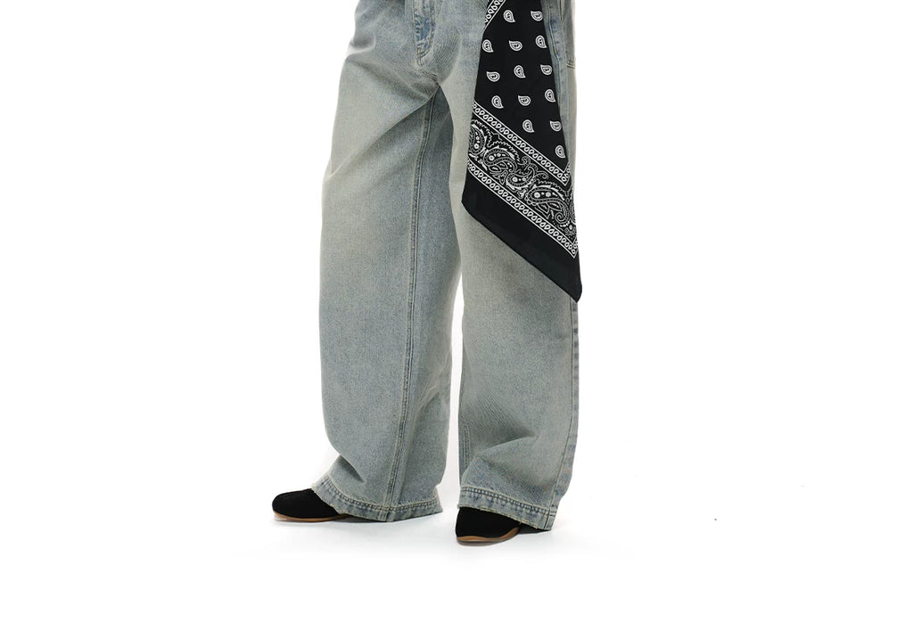 Loopsoon Versatile Loose Straight Wide Leg Jeans