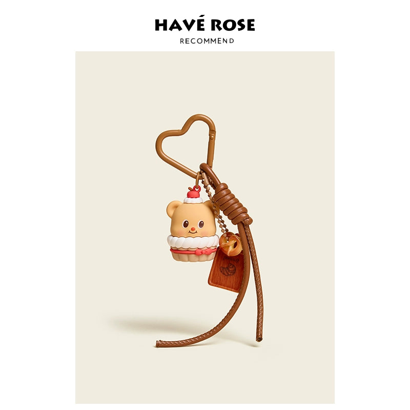 HAVEROSE Butter Bear Keychain Pendant