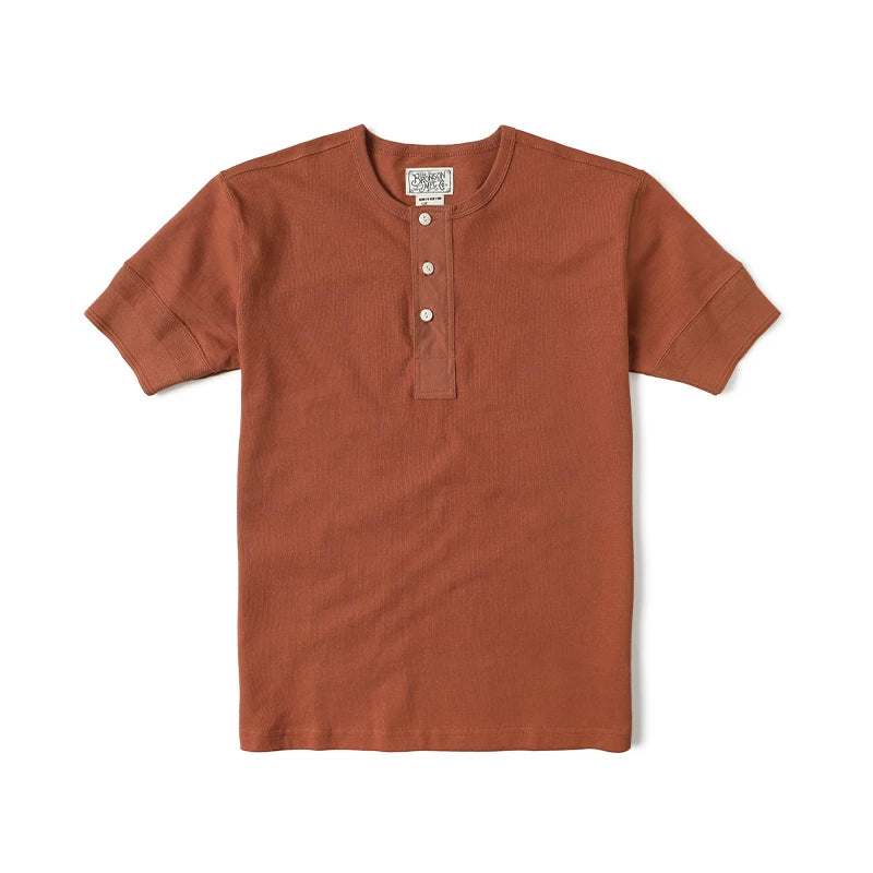 BRONSON Vintage Henry Collar Bottom Casual Tee