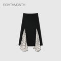EIGHTHMONTH Splicing Polka Dot Mesh Skirt