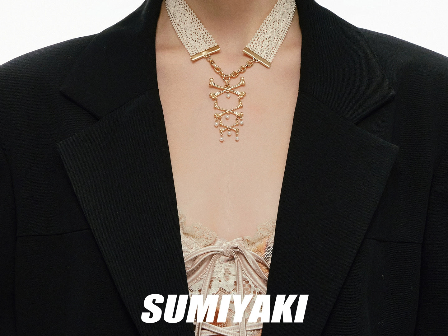 SUMIYAKI Lace Retro Style Necklace