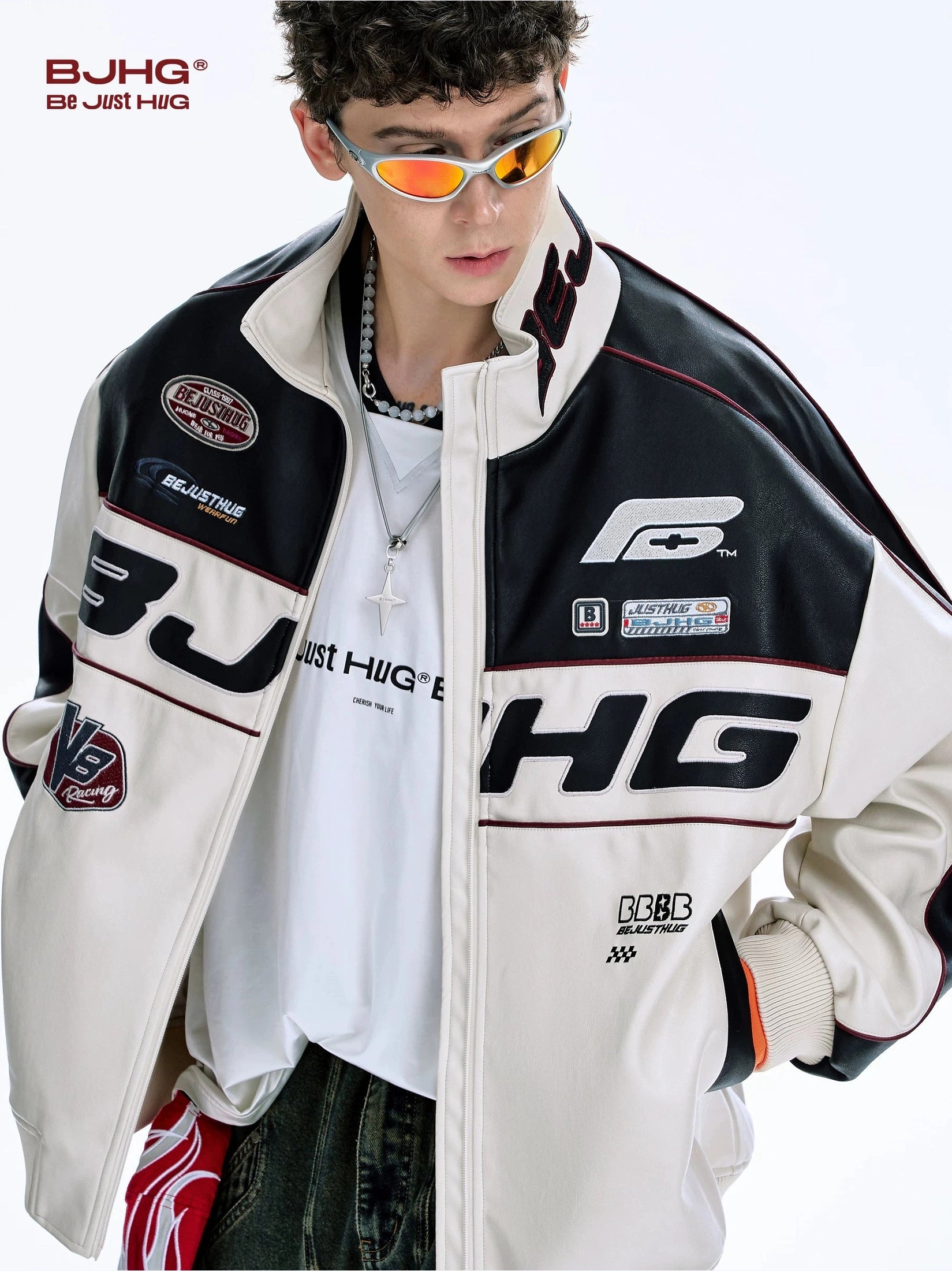 BJHG Premium Sense Racing Leather Jacket