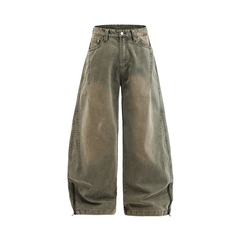 Inflation Retro Old Pleated Casual Trousers