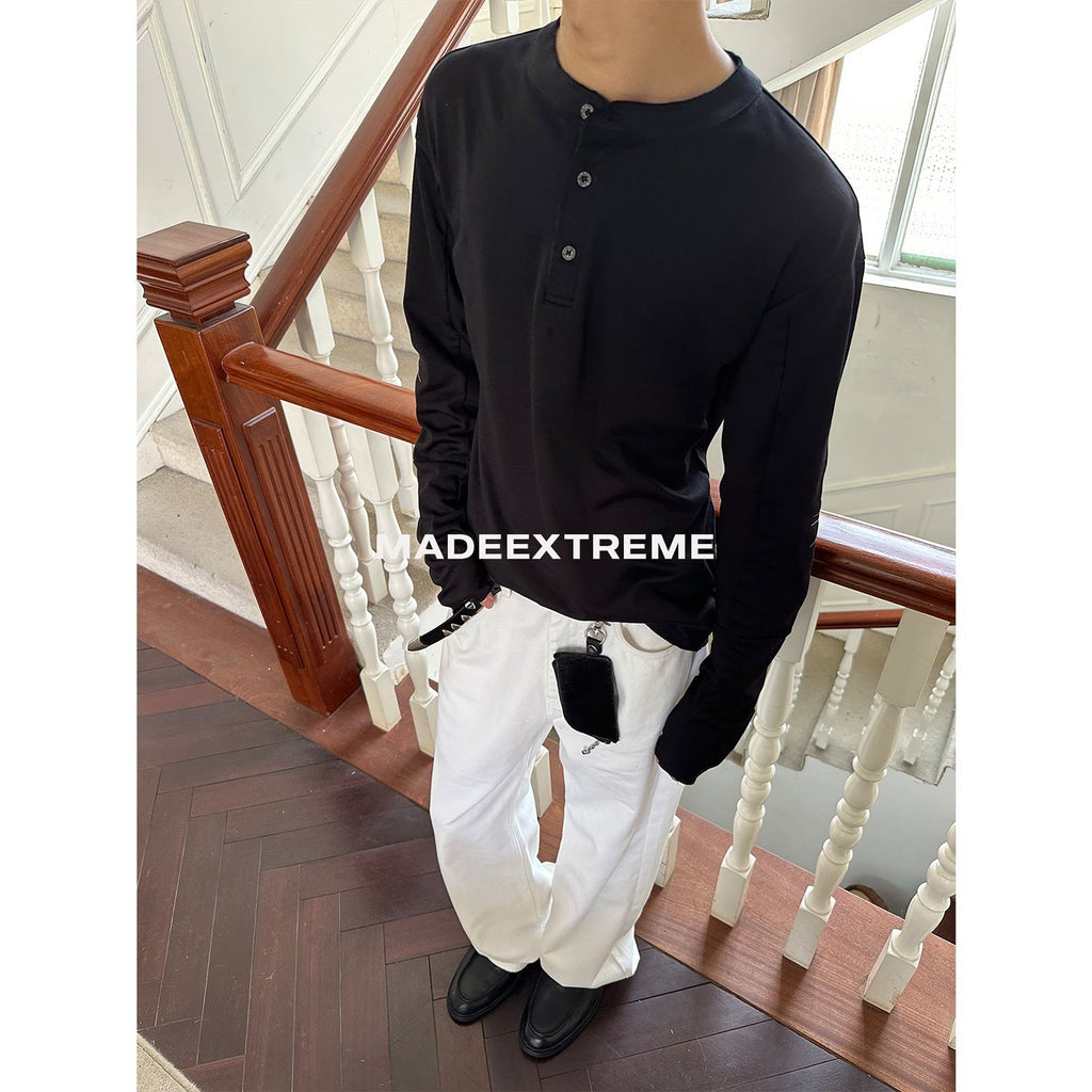 EME Premium Henry Fir Button Long Sleeve