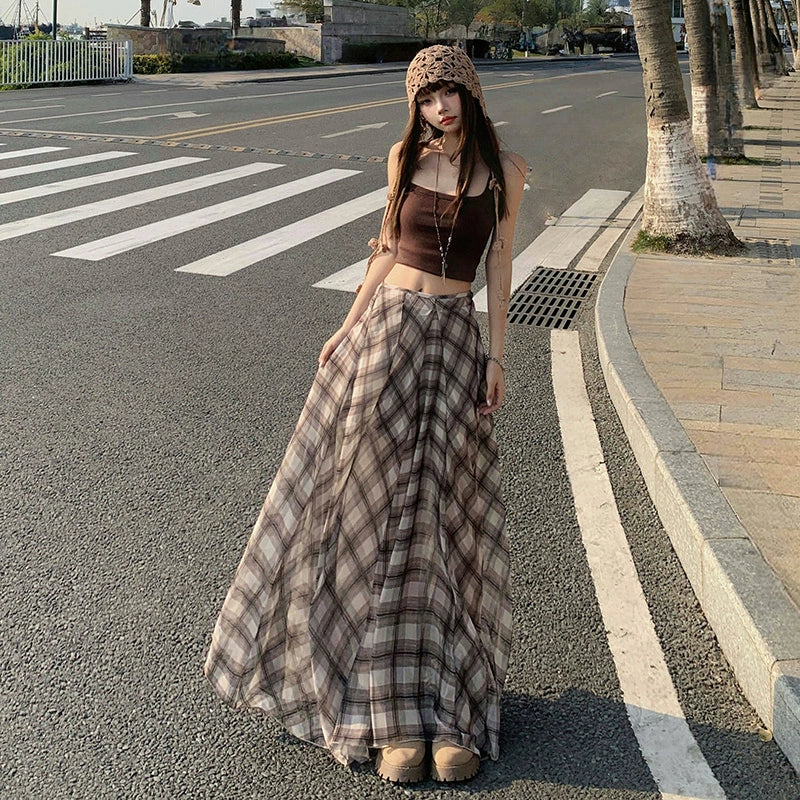 KPSR Plaid Irregular Premium Skirt