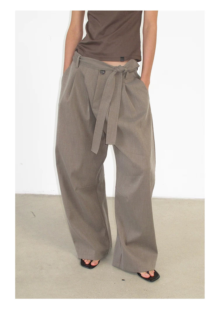NOT UGLY Pleated Low-rise Slacks