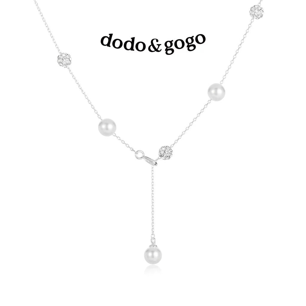 DODOGOGO Gypsy Pearl Clavicle Necklace