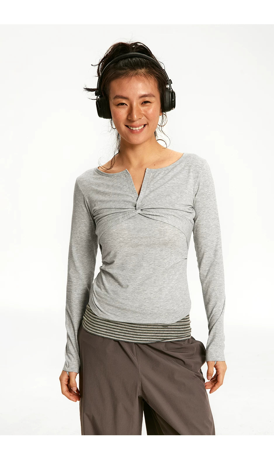 CryingCenter V-Neck Casual Slim Sleeve