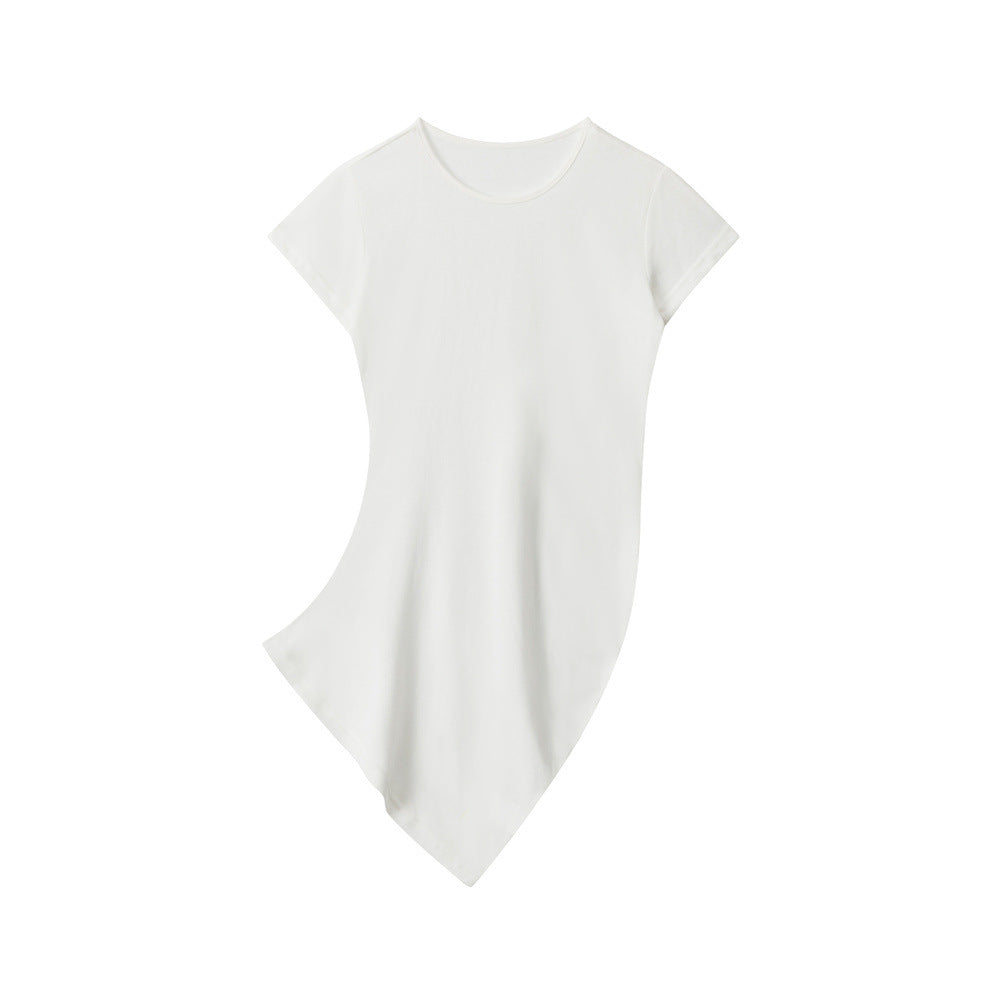 Nariele Slim Skinny Hip Wrap Short Sleeve Tee