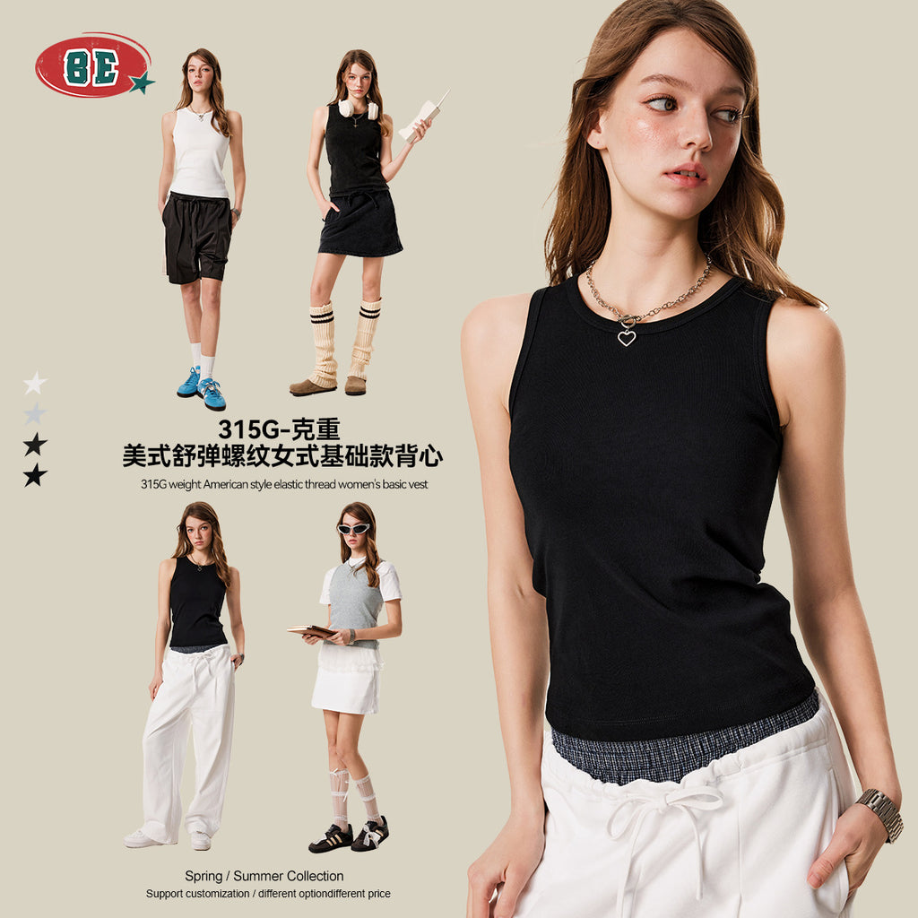 BE Women's Vest Slim Fit Crop Top