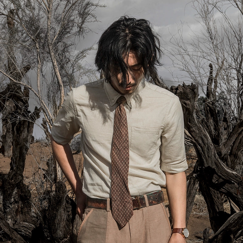 SOARIN Vintage British Linen Short Sleeve Shirt