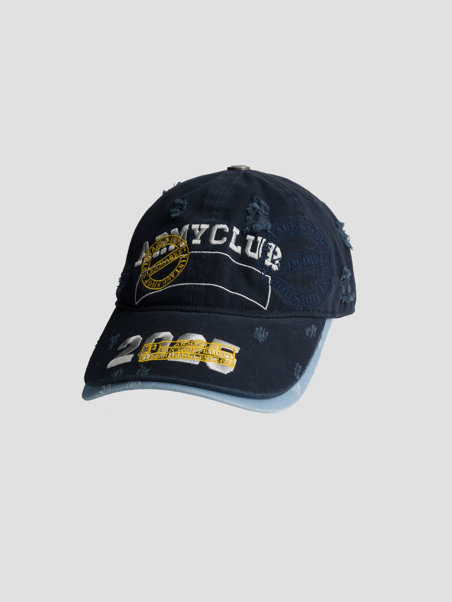 Fleamarket Double Brim Embroidered Bend Cap