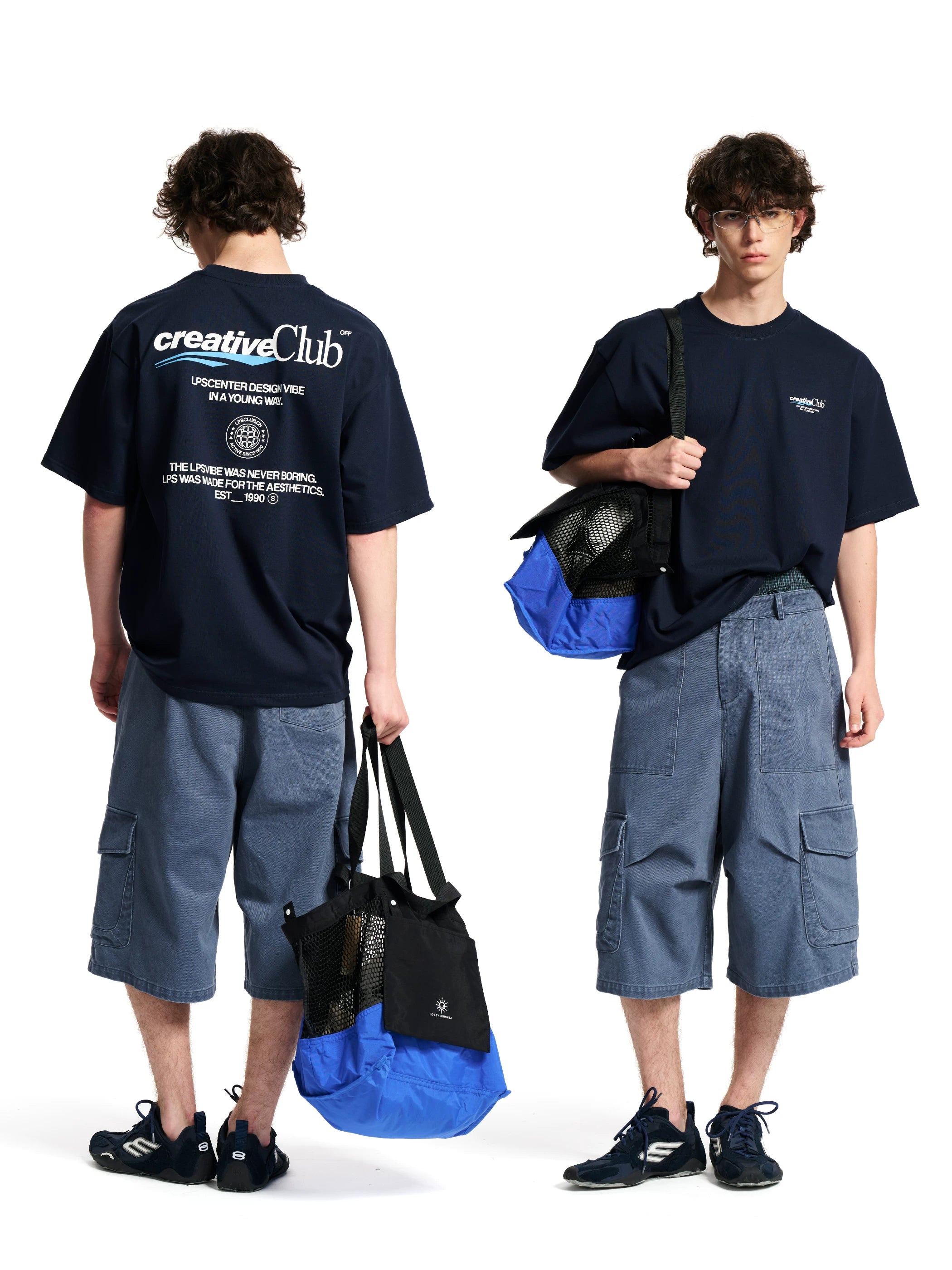 Loopsoon Vintage Color-blocking Print Casual Versatile Tee