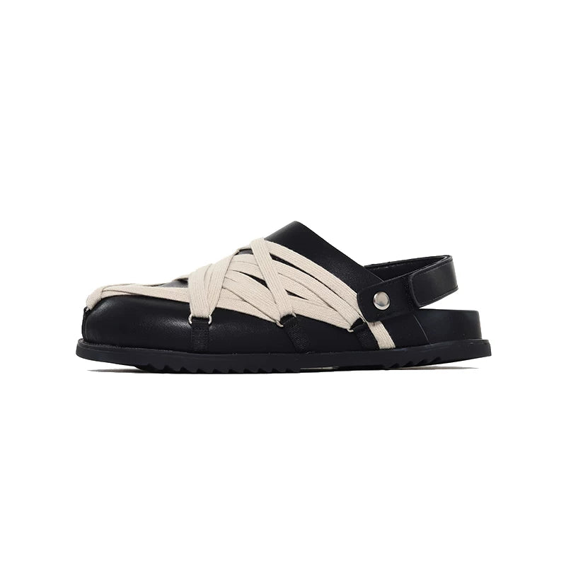 SHENLV STUDIO Strap Two Wear Removable Head Sandals