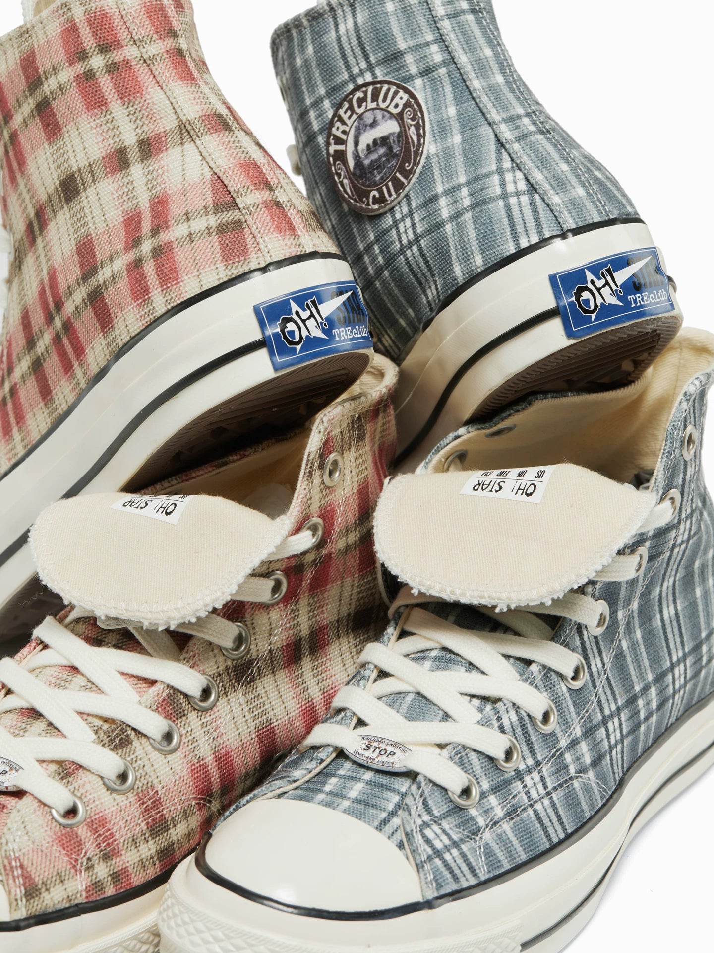 TREclub Retro Plaid Contrasting Espadrilles