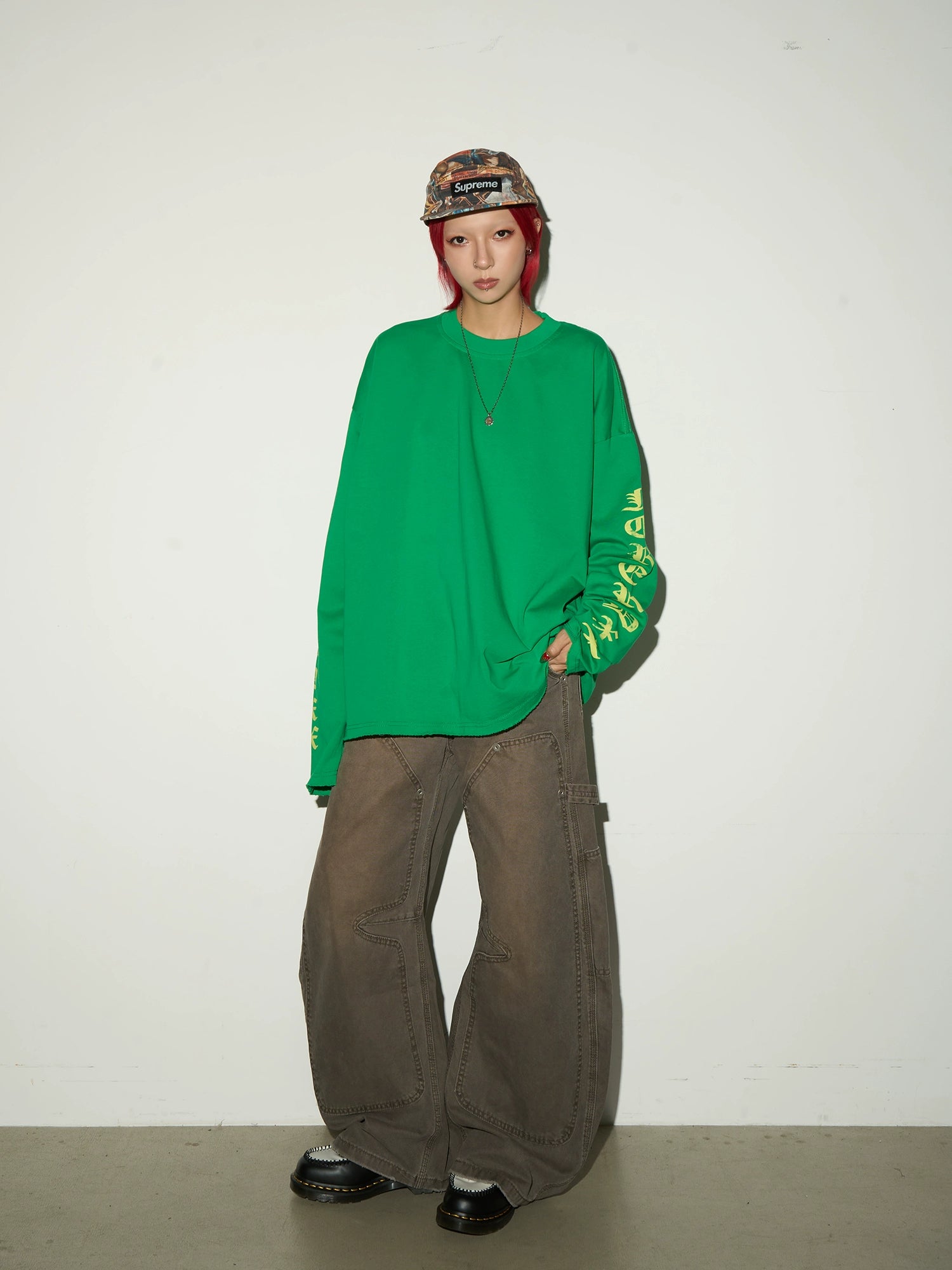 MICHINNYON Letter Print Casual Loose Long Sleeve