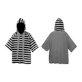 RELABEL Removable Hood Splicing Striped Tee