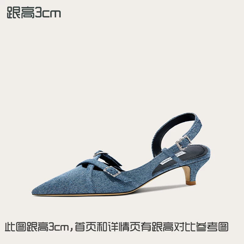 Lily Wei Fashion Cross-Heeled Sandals