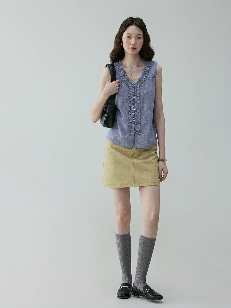 VOOE Front and Rear Two Wear Lace Vest Shirts